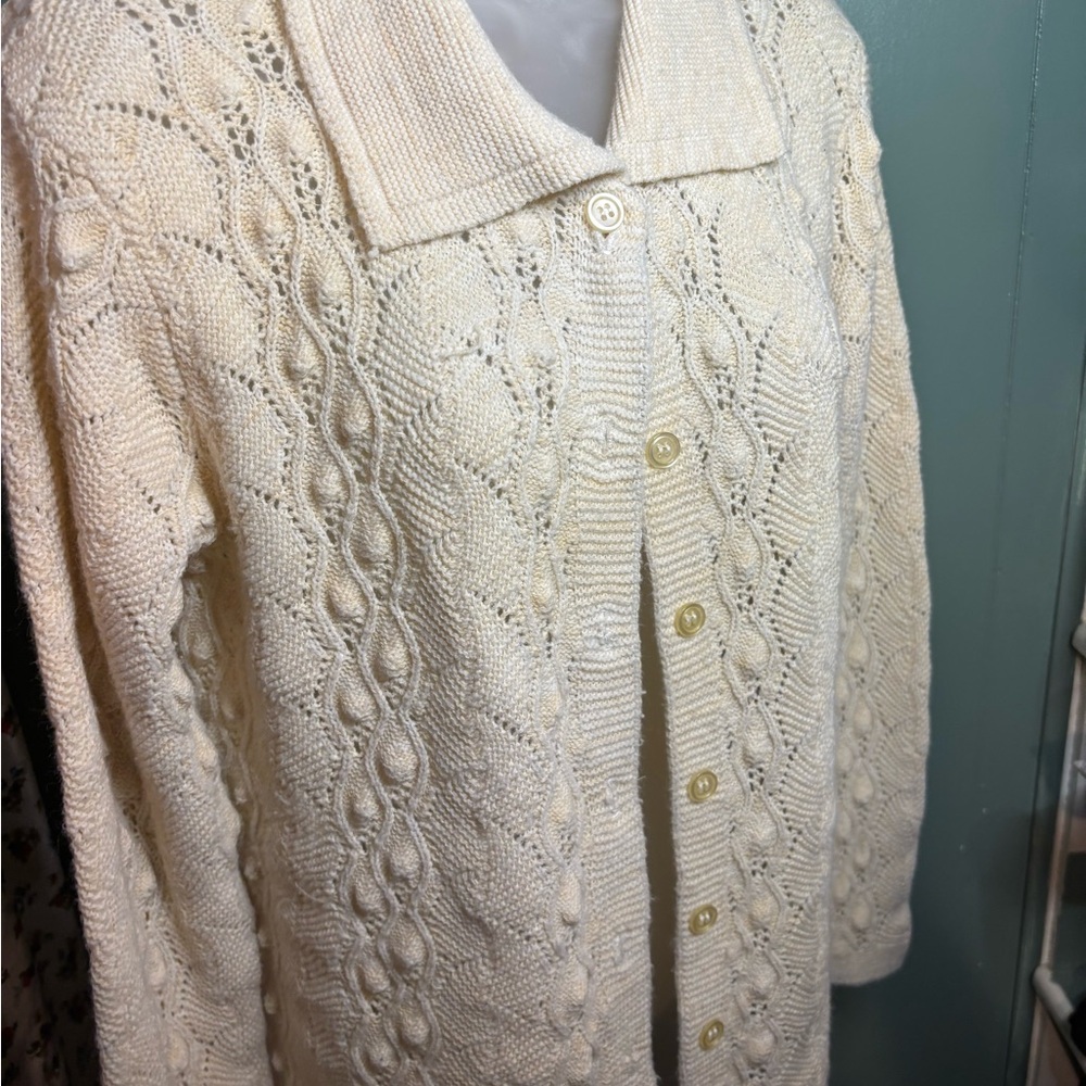 Cream Cable Knit Sweater